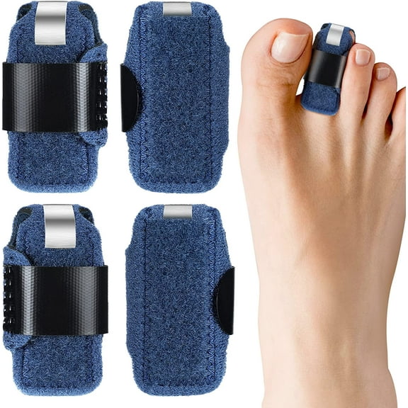4 Pieces Toe Splint Toe Straightener for for Women Toe Brace Hammertoe Splint Toe Wrap Toe Covers for Women Men Broken Toe Support for Bent Toe Claw Toe Crooked Toe to Support Toe