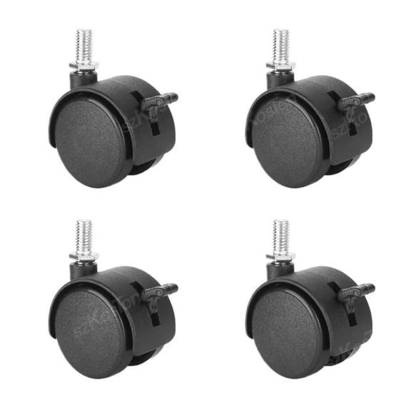 4 Pieces Universal Mute Caster M8 Wheel 1.5Inch Replacement Furniture Table Drawers Cabinets Swivel Rollers 360 Degree Wheels ,Multiple Uses