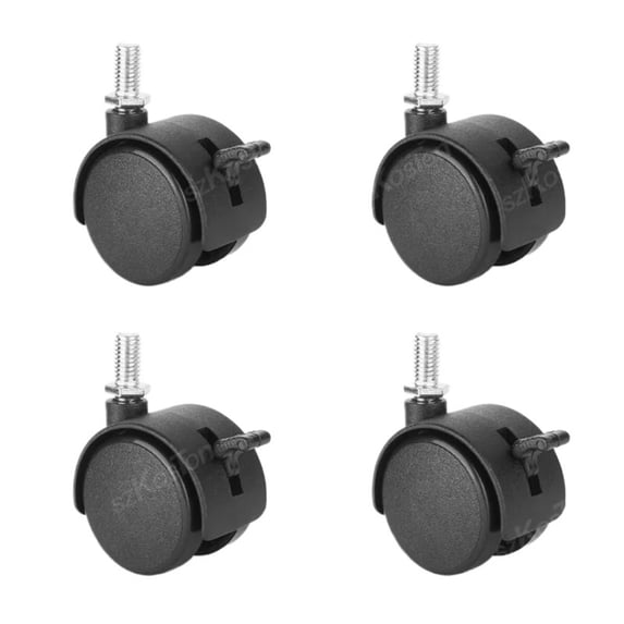 4 Pieces Universal Mute Caster M8 Wheel 1.5Inch Replacement Furniture Table Drawers Cabinets Swivel Rollers 360 Degree Wheels ,Wear-Resistant