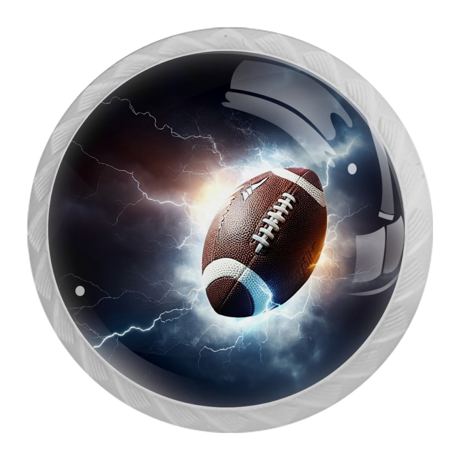 4 Pieces，Usa football knobs，Closet door knobs,Kitchen