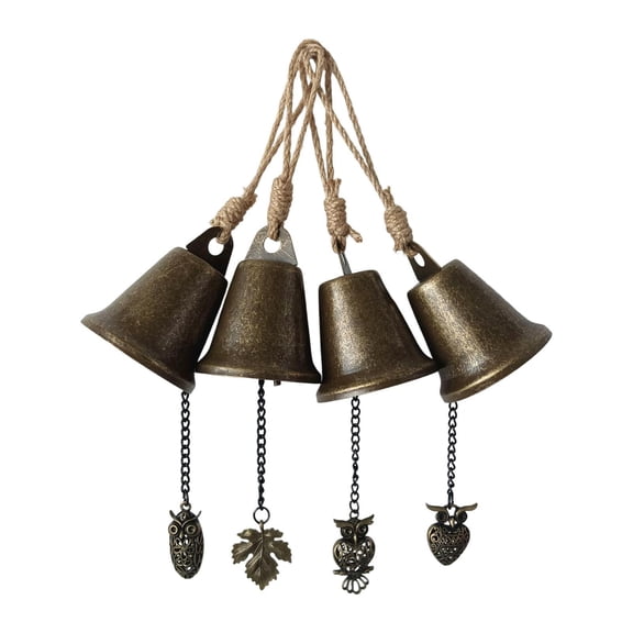 4 Pieces Wall Hanging Bells Decorative Bells Wind Chimes Soothing Chimes Sound for Front Door Entryway