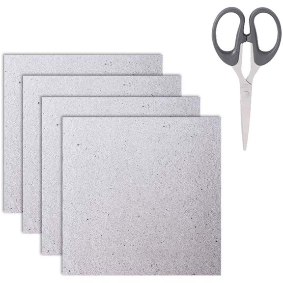 4 Pieces Waveguide Cover Mica Plates Sheets Microwave Oven Repairing Part 13 x cm with Scissor for Use Universal