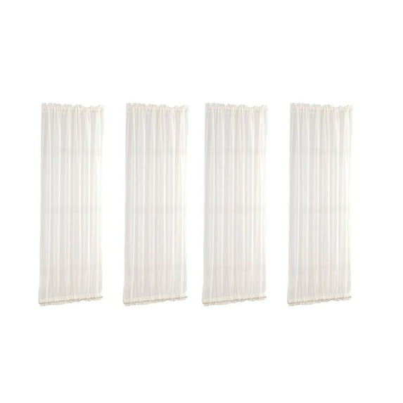 4 Pieces White 25x72 Inch Home French Door Curtains Blackout Patio/Sliding Window Glass Door Curtain Panel Decor Cheap