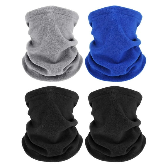 4 Pieces Winter Neck Warmers Fleece Gaiter Windproof Face Covering