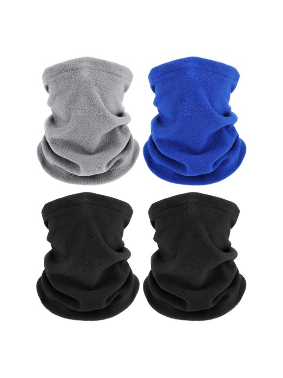 4 Pieces Winter Neck Warmers Fleece Gaiter Windproof Face Covering