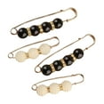thumbnail image 1 of 4 Pieces Women Pearl Brooch DIY Crafts Waistband Decor Adjust Clip Clasps Tightening Waist Safety Pins for Shirt Shawl Dress B, 1 of 8