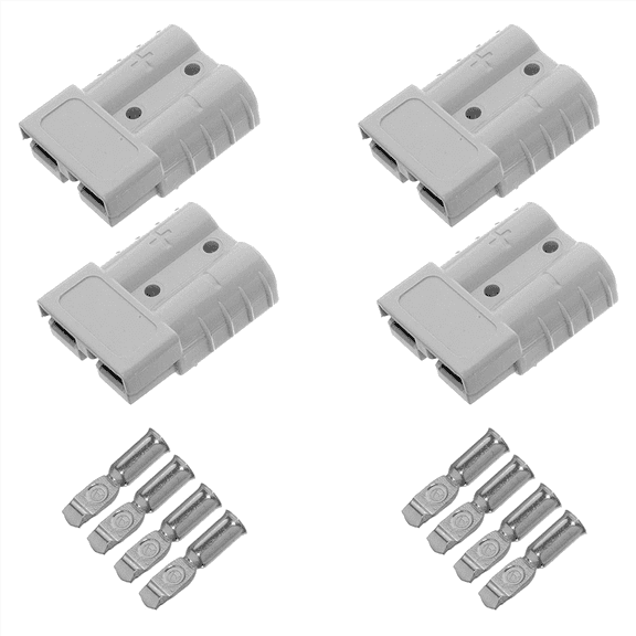 4 Pieces of Quick Connect Plug 175A 600V Battery Quick Connector Power Plug Winch Connection Grey for Maximum 1AWG Wire