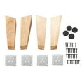 4 Pieces of Wood Cone Replacement Sofa Wooden Furniture Feet