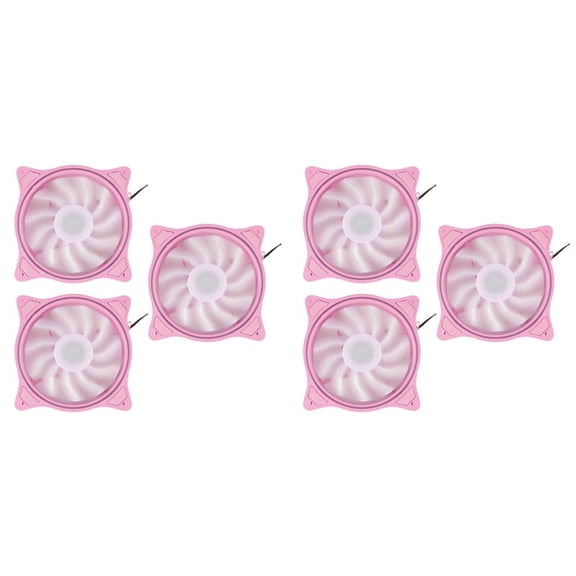 4 Pin 120mm Cool Fan Pc Fans 3 Aperture Interntl External Pink 3 Pack