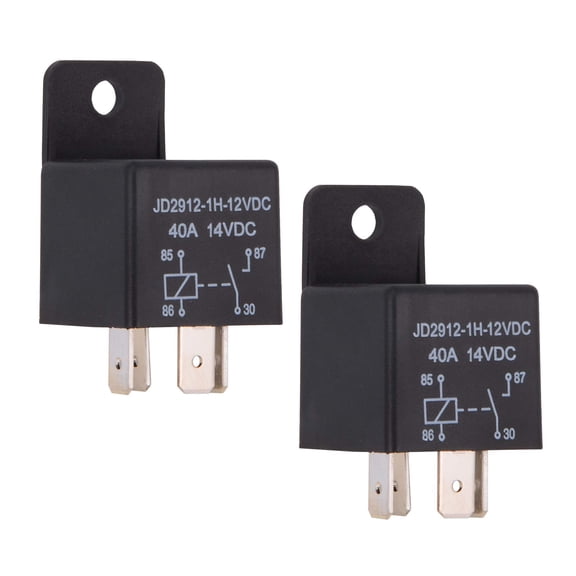 4-Pin 12V 40A SPST Relay Pack of 2 Heavy Duty Automotive Component