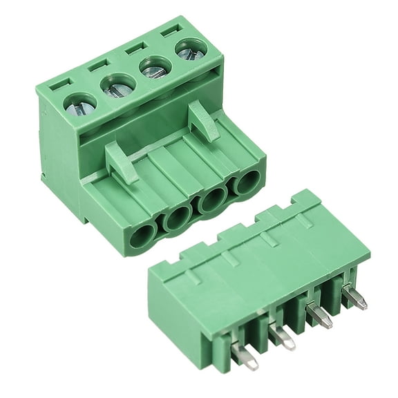 4 Pin 5.08mm Pitch Male Female PCB Screw Terminal Block 20Sets