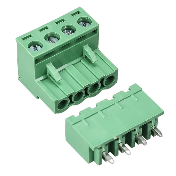 4 Pin 5.08mm Pitch Male Female PCB Screw Terminal Block 5Sets
