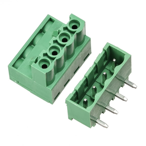 4-Pin 5.08mm Pitch Right Angle PCB Screw Terminal Block Connector 20Sets