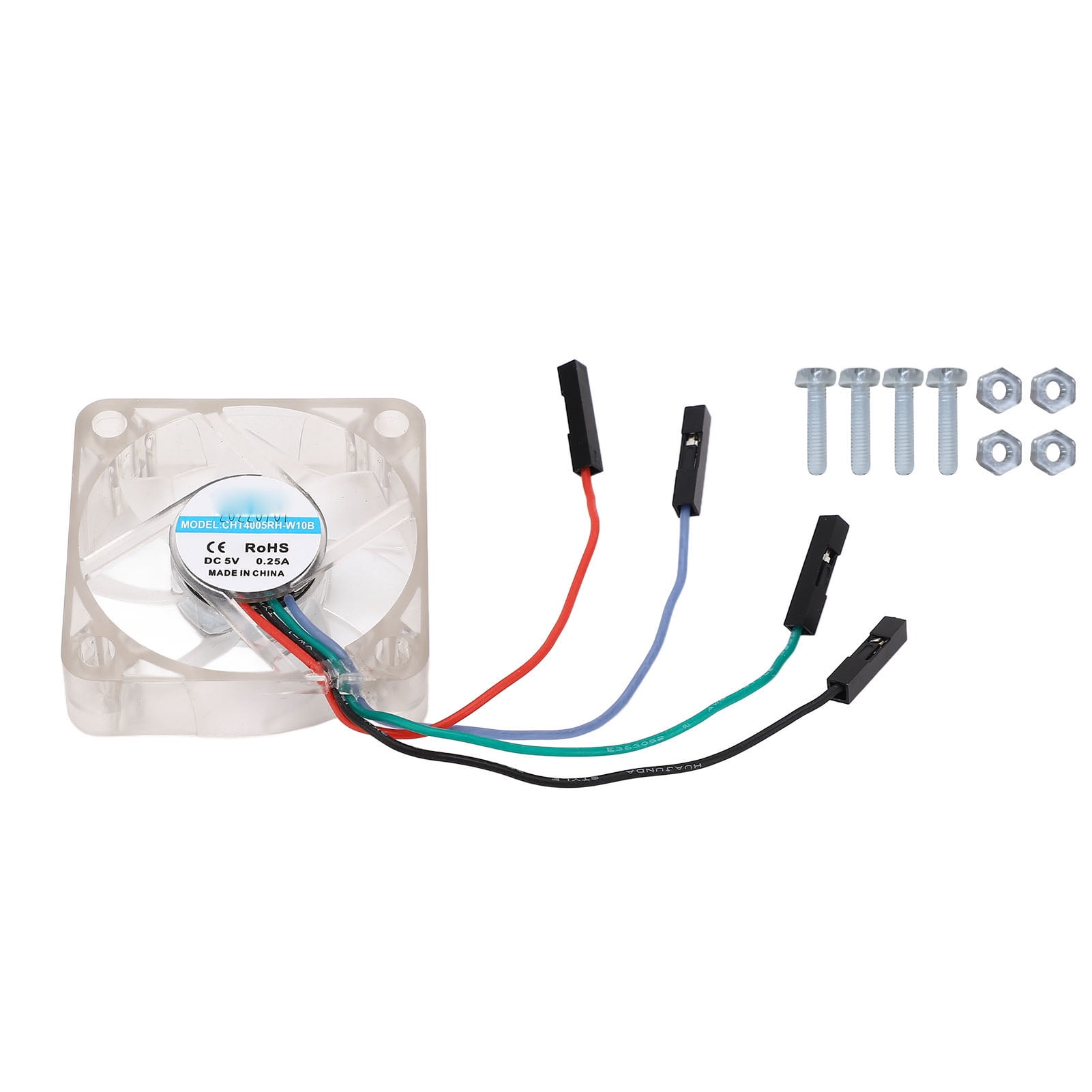 4-Pin CPU Cooling Fan with 2-Pack 3-Color Adjustable LED PC Radiator ...