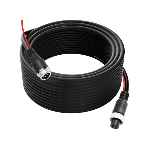4 Pin Car Camera Video Cable with Reverse Trigger Line for Rear View Camera,Aviation Cord Extension Wire 20m