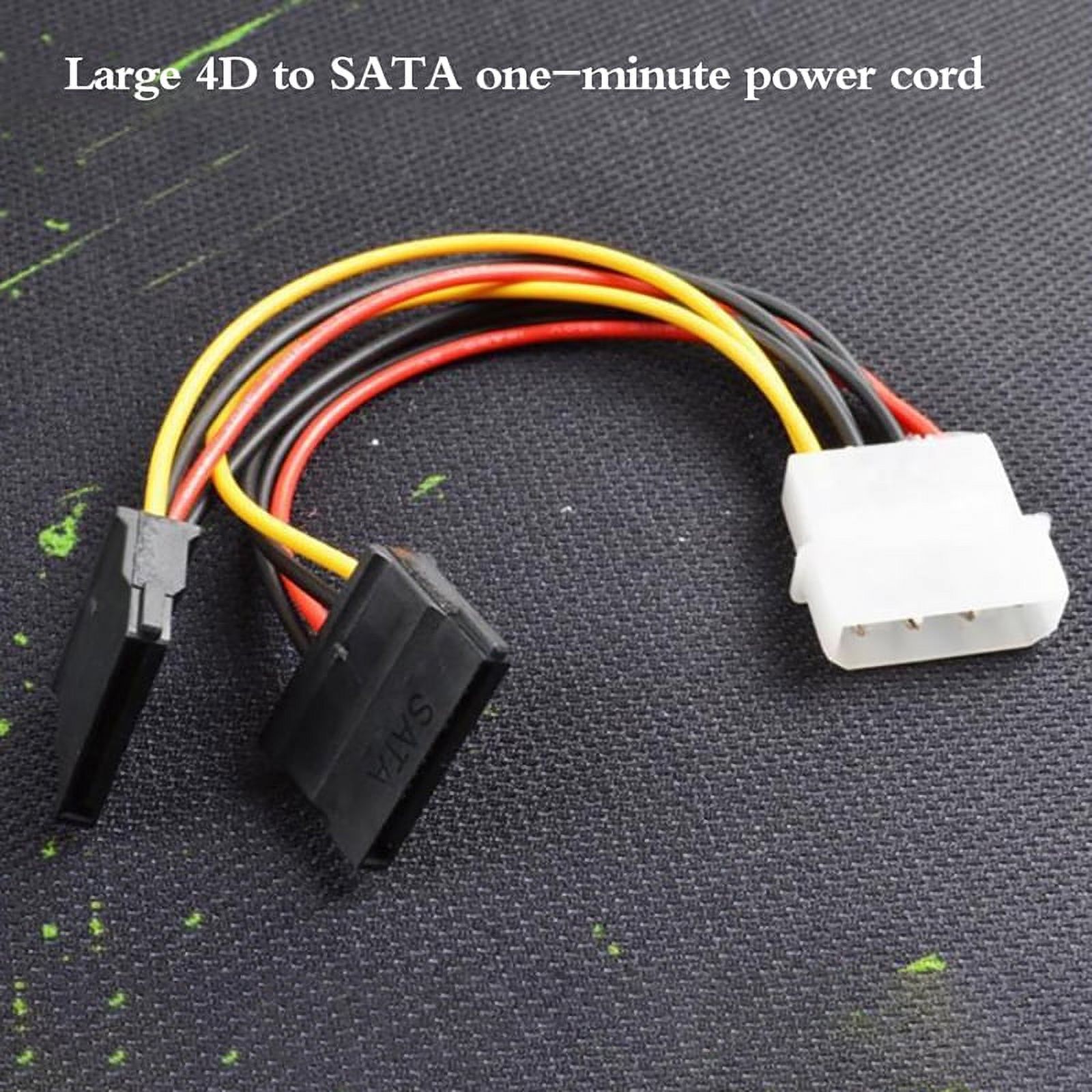 4 Pin IDE Molex to 2 Sata Hard Drive Power Supply Extension Cable