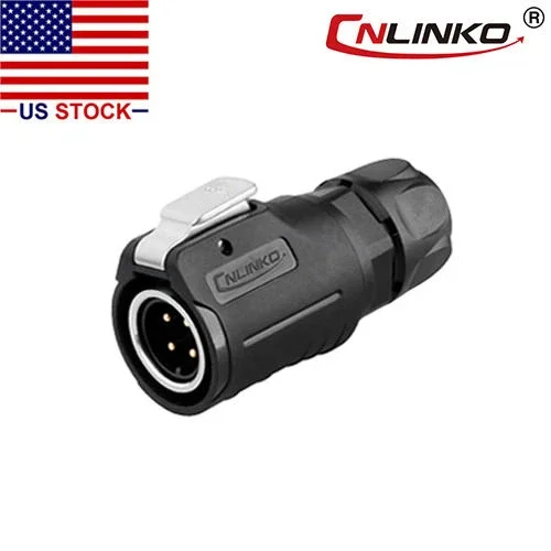 4 Pin M16 Size Power Circular Connector Male Plug Outdoor Waterproof Ip67