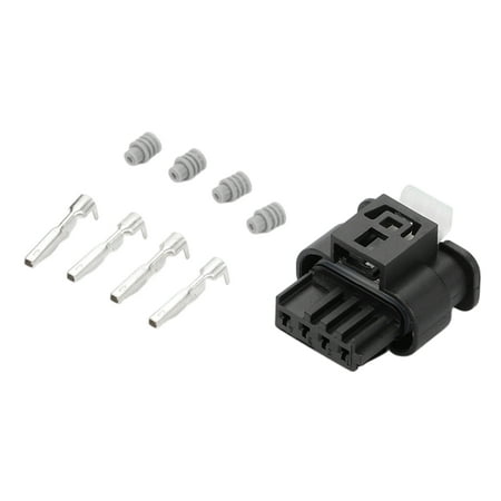 Unique Bargains 4 Pin Mass Air Flow Sensor Connector Plug Waterproof Female Wire Terminal Connector for BMW 1 Set