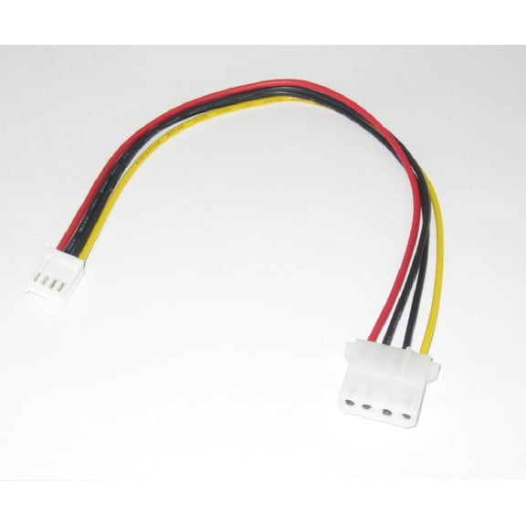 4-Pin Molex to Floppy Drive 4-Pin Female Power 12 inch Cable