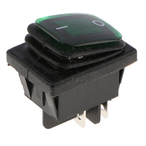 4 Pin On and boat Lighted Rocker Toggle Switch Waterproof 12V Green