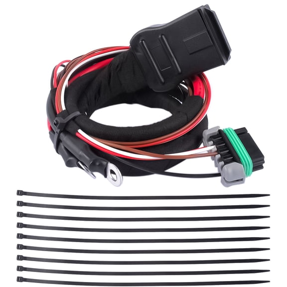 4-Pin Plow Side Battery Cable for SnowEx, Western, and Fisher V-Blade, Straight, and Expandable Plows, Electrical System Component, Replaces OEM Part 42015