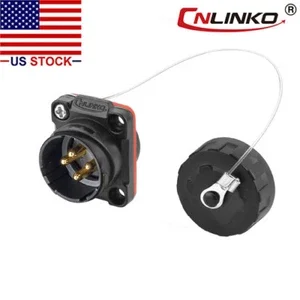 4 Pin Power Signal Circular Connector Male Panel Mount Socket Waterproof Ip67