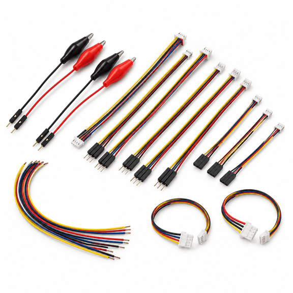 4 Pin SH1.0 Connector I2C Qwiic Cable Kit with Test Leads, Pack of 2