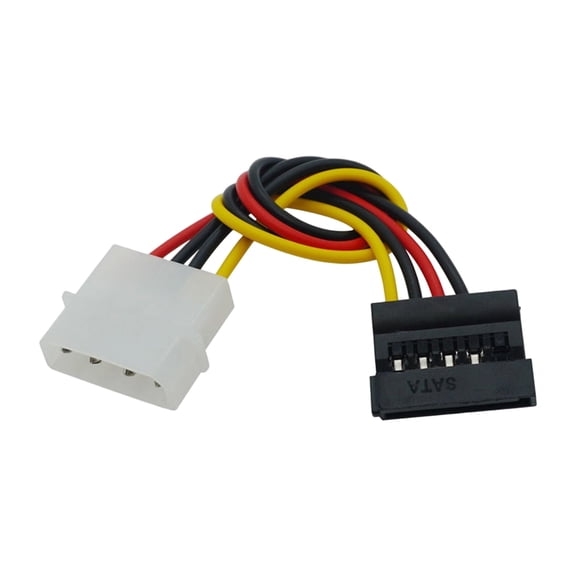 4 Pin to Hard Driver Power Cable 15Pin Y Splitter Double Hard Drive Disk Extension Cord Adapter Connector