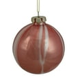 thumbnail image 1 of 4" Pink and White Marbled Glass Ball Christmas Ornament, 1 of 4