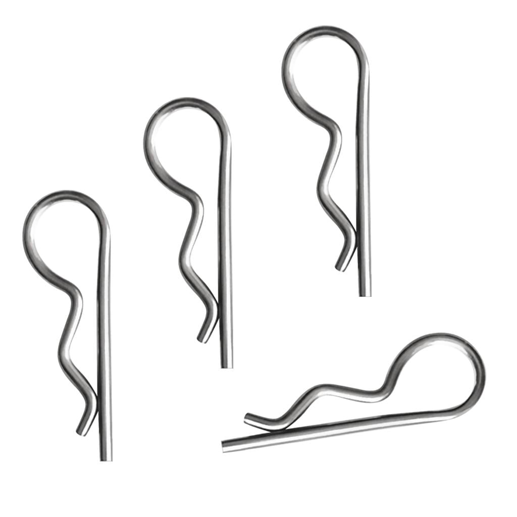 4 Pins Shaft Retaining Clips Hair Spring Cotter Pin 4mm x 80mm 4x80mm ...