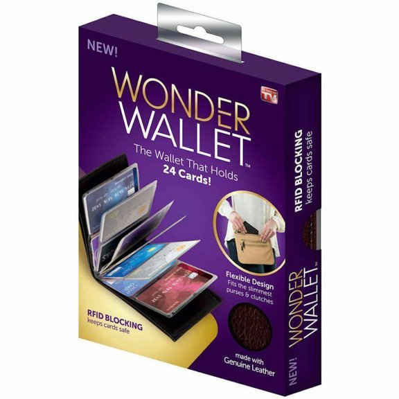 4 Pk Amazing Slim RFID Wallet  Black