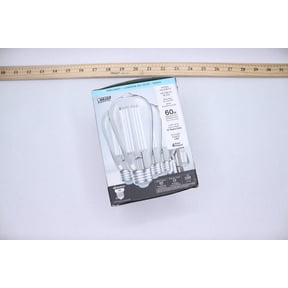 Open Box (4-Pk) Feit Electric Filament Vintage Edison LED Light Bulb White ST19 60W Eqv