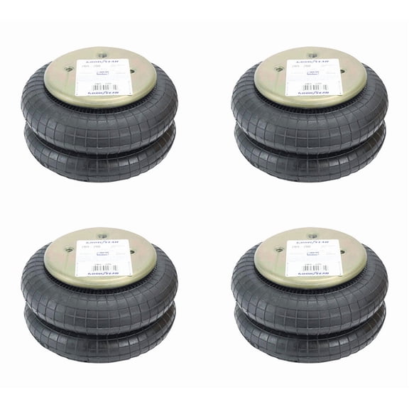 4 Pk Heavy Duty Air Spring Bag - Double Convoluted Air Suspension Spring Replaces 2B9-200, Hendrickson 458433, S8768, Ridewell Corp 1003586910C, Navistar 554783C, 554783C1, Automann AM6910