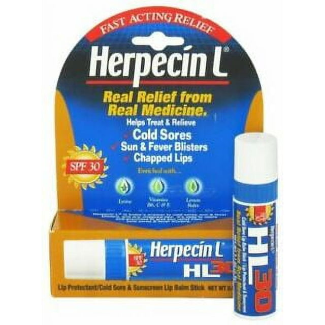 4 Pk HerpecinL LIP BALM STICK SPF 30 Protectant Sunscreen cold sore