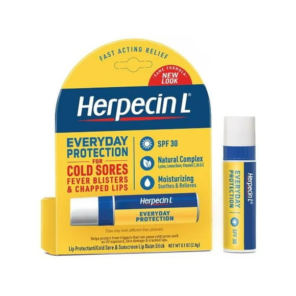 4 Pk Herpecin-L LIP BALM STICK SPF 30 Protectant Sunscreen cold sore .10oz Ea
