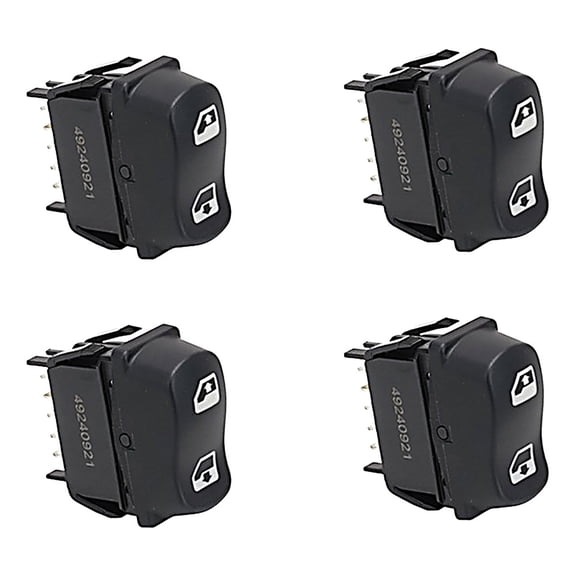 4 Pk High-Performance Window Switch Driver Side Compatible w/Peterbilt 365, 367, 384, 386, 387 - Door Window Switch Replaces 1609209PKG, Automann 577.75607,