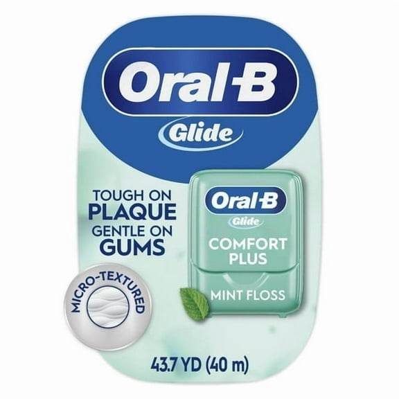 4 Pk Oral-B Glide comfort plus Comfort Plus Dental Floss, Mint, 43.7 yd (40 m) Ea
