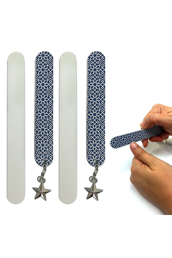 4 Pk Pro Dual Sided Nail Files Washable Salon Emery Board Manicure Buffer Tools
