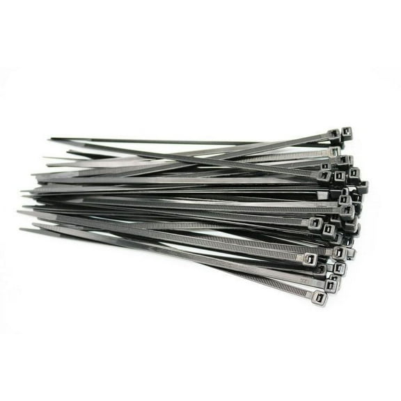 4" Plastic Cable Zip Ties 100-Pack (Black)