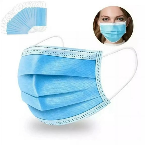 4-Ply Blue Surgical Face Mask Earloop  Medical Dental Authorized Level 3 Protection  50 pcs