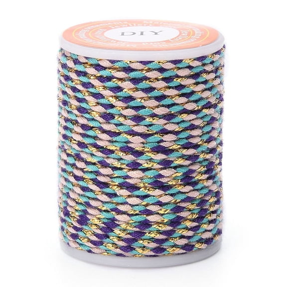 4-Ply Cotton Cord Handmade Macrame Cotton Rope for String Wall Hangings Plant Hanger DIY Craft String Knitting Purple 1.5mm 4.3 yards(4m)/roll