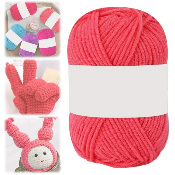 4-Ply Milk Cotton Yarn Skein, Ultra Soft Skin-Friendly Yarn for DIY Knitting Crochet, Craft Yarn for Sweaters Hats Amigurumi Blankets Scarves Dolls Shawl, , Suitable for Beginners, Craft Supplies