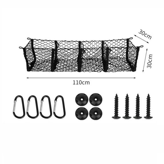 4 Pocket Car Trunk Luggage Net Storage For Tesla Cybertruck 2024 Auto Supplies Black Cargo Net Car Interior Accessories