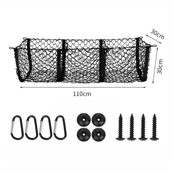 4 Pocket Car Trunk Luggage Net Storage For Tesla Cybertruck 2024 Auto Supplies Black Cargo Net Car Interior Accessories