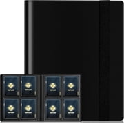 4 Pocket Card Binder for 160 Sleeves, Card Folder Ablum for Trading Cards Collection for Sports Cards, Baseball Cards, Game Cards, Mini TCG Binder Fit for MTG, Gift for Card Collector Black