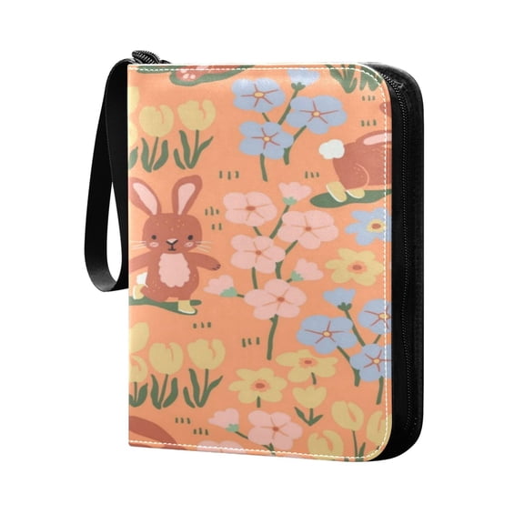 4 Pocket Card Binder with 50-page sleeve can hold 400 game cards A Standing Rabbit