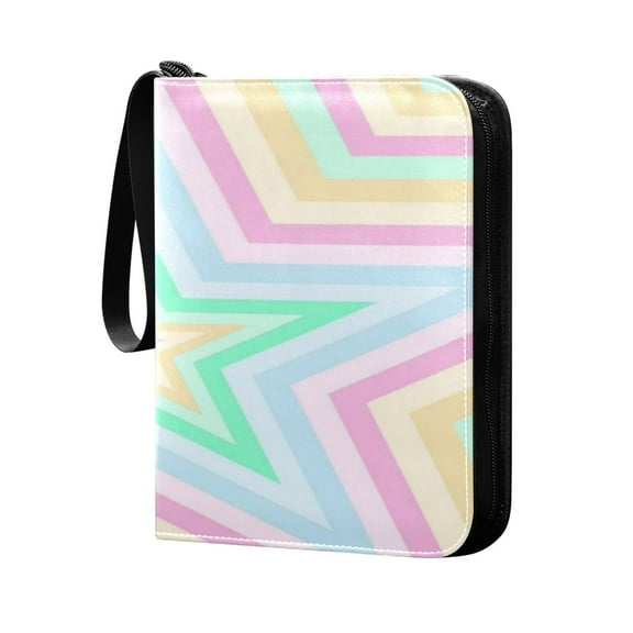 4 Pocket Card Binder with 50-page sleeve can hold 400 game cards. Bright Pastel Star