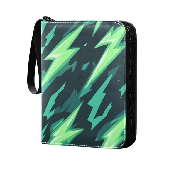 4 Pocket Card Binder with 50-page sleeve can hold 400 game cards. Green Flash