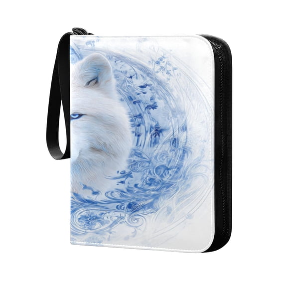 4 Pocket Card Binder with 50-page sleeve can hold 400 game cards Orchid and White Wolf