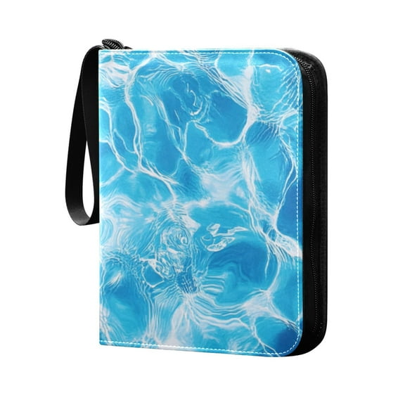 4 Pocket Card Binder with 50-page sleeve can hold 400 game cards. Shiny Blue Ripple